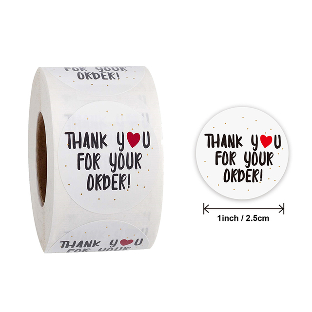 Thank You Stickers Seal Labels Scrapbook Handmade Sticker Wedding Party Christmas Gift Bag Decorations