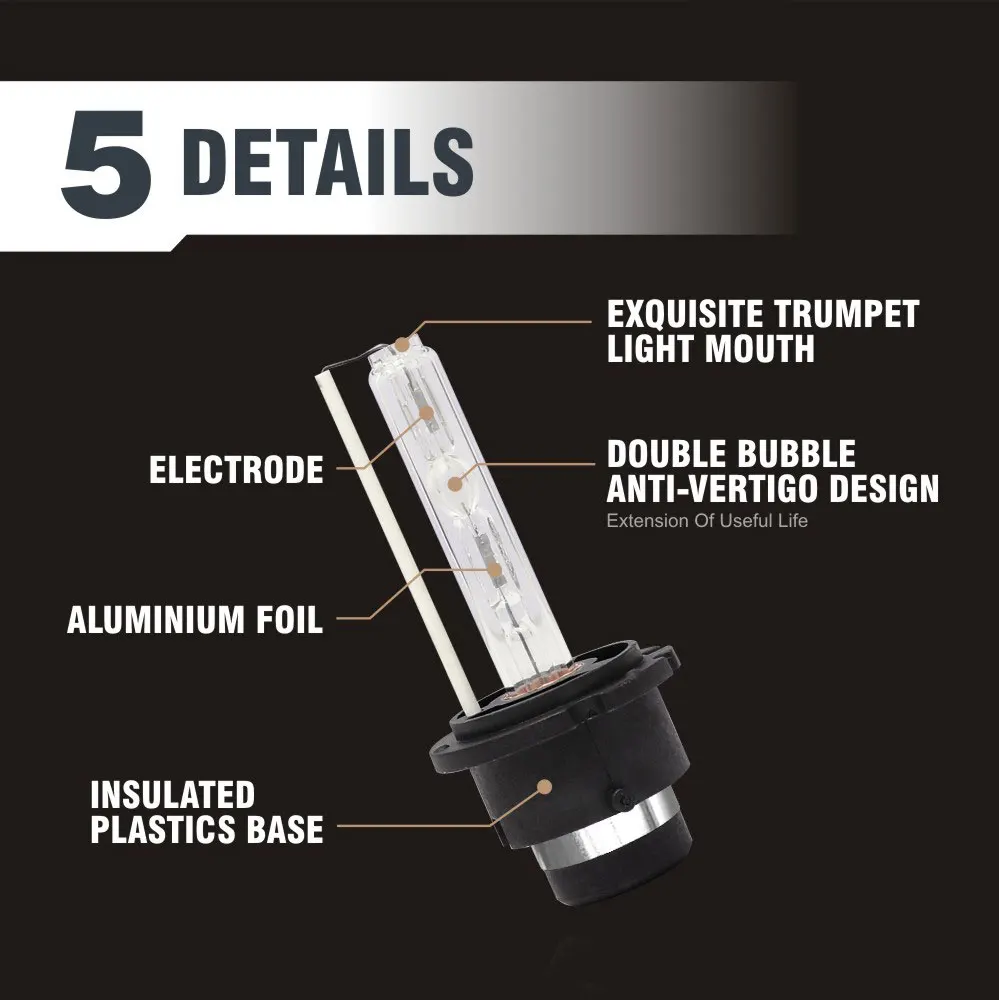 CARCTR HID ксеноновая лампа, автомобильная фара, универсальная D2S/D2R/D2C, 35 Вт, 6000 К, 8000 К, Автомобильная/мотоциклетная фара, противотуманная фара, ксеноновая лампа