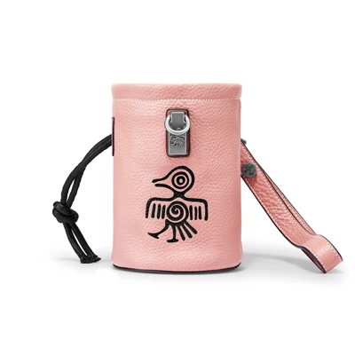 Orabird маленькая сумка-мешок для женщин мягкая натуральная кожа женская мини кожаная сумка через плечо Сумочка для телефона с ручкой - Цвет: Розовый
