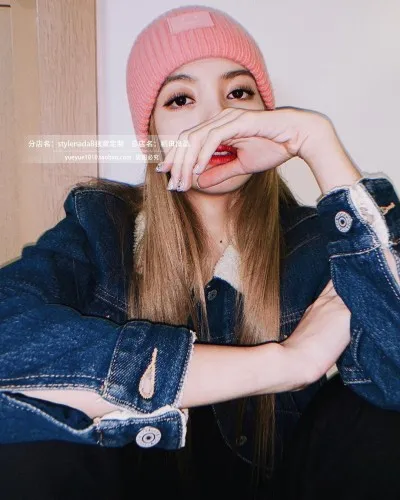 Kpop Blackpink Lisa, зимние теплые шерстяные шапки для женщин/мужчин, унисекс, 14 цветов, вязаные шапки, модные милые шапки для девушек, рождественские подарки - Цвет: 3