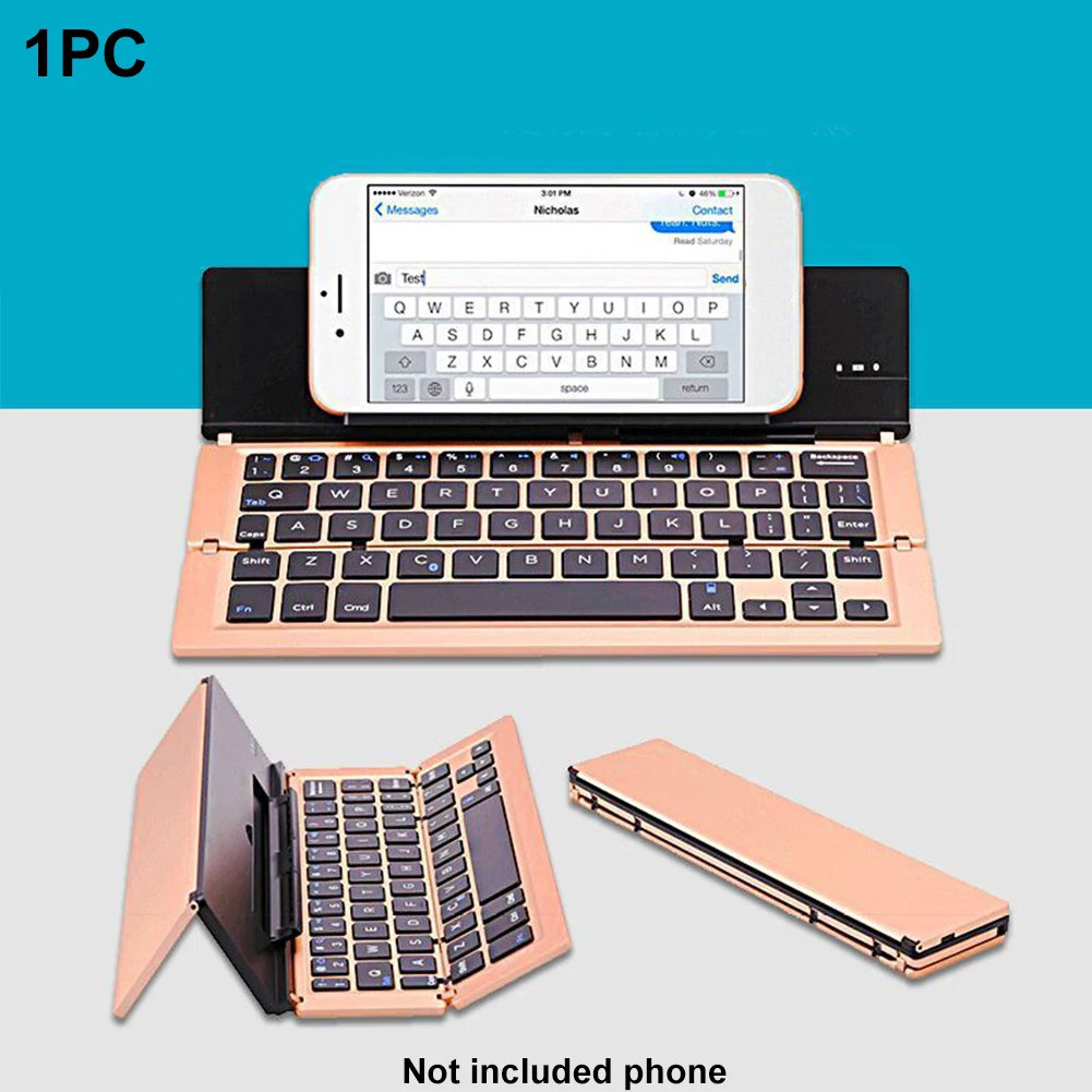 

59 Key Keyboard Universal Ergonomic Ultra Slim Folding Wireless Rechargeable Bluetooth Portable X Architecture Aluminum Alloy