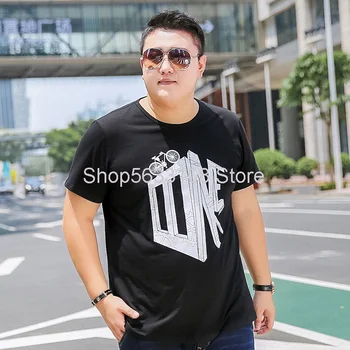

200 Jin Fat Men's Wear Plus Fat Plus Size Leisure Short Sleeve T Shirt Summer Fat Fat Man Clothes Loose Super Large Size