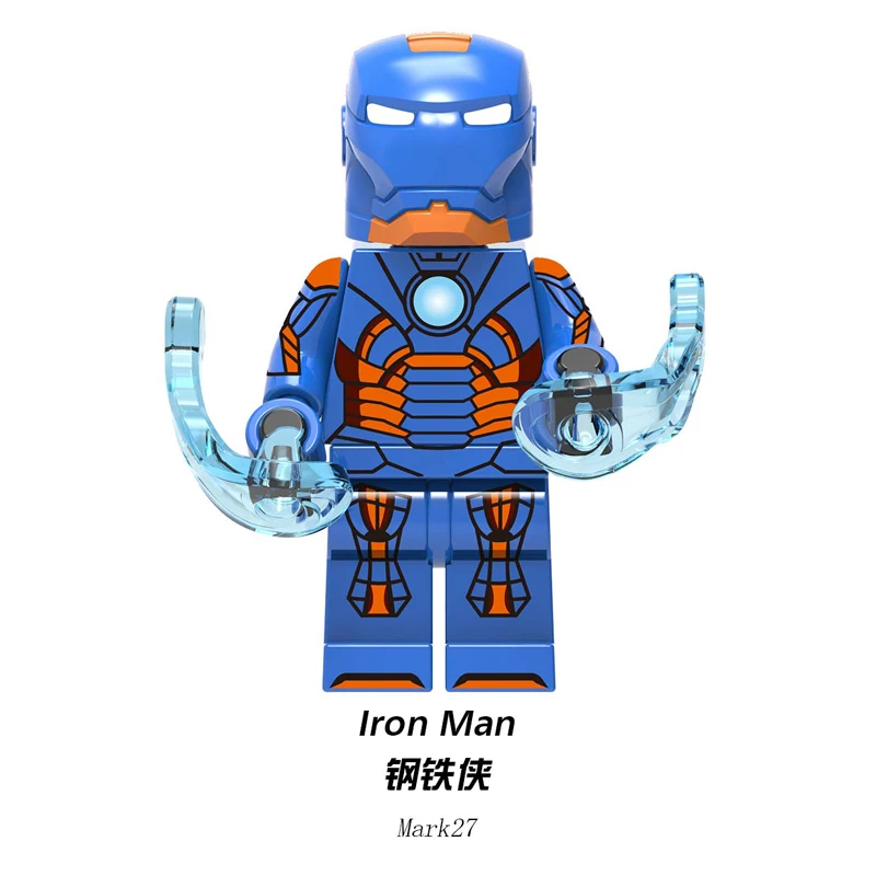 Железный человек строительные блоки Мстители эндгейм Tony stark MK21 MK36 MK1616 30 50 кирпичи подвижная фигурка-модель подарок детские игрушки WM6065 - Цвет: XH1243