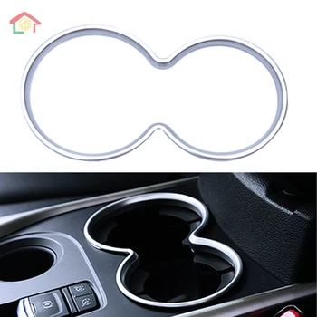 

Interior ABS Chrome Water Cup Holder Panel Decorative Cover Trim Strips For Renault Kadjar 2016 2017 2018