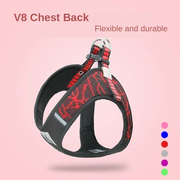 

Reflective Nylon Dog Harness Dogs Leads Chest Straps No-pull Dog Harness For Small Medium Large Dogs Harnesses and Leash Set