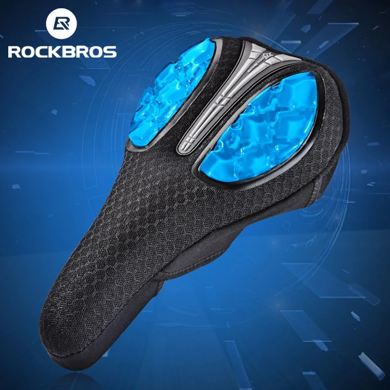 

ROCKBROS Велосипедное Седло Жидкий Силиконовый Гель Велоспортная Сиденья Коврик Удобные Мягкие Подушки Сиденья для Велосипедов