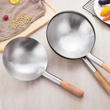 Сервировочная ложка из нержавеющей стали многоцелевой водный ковш кухонная посуда с деревянной ручкой