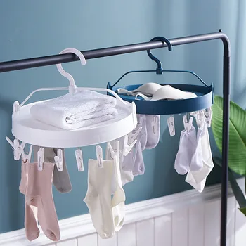 

Double-layer Disc Folding 360 Rotation 18 Clip Windproof Socks Underwear Drying Rack Drying Clothes Drying Shoe Rack Drying Rack