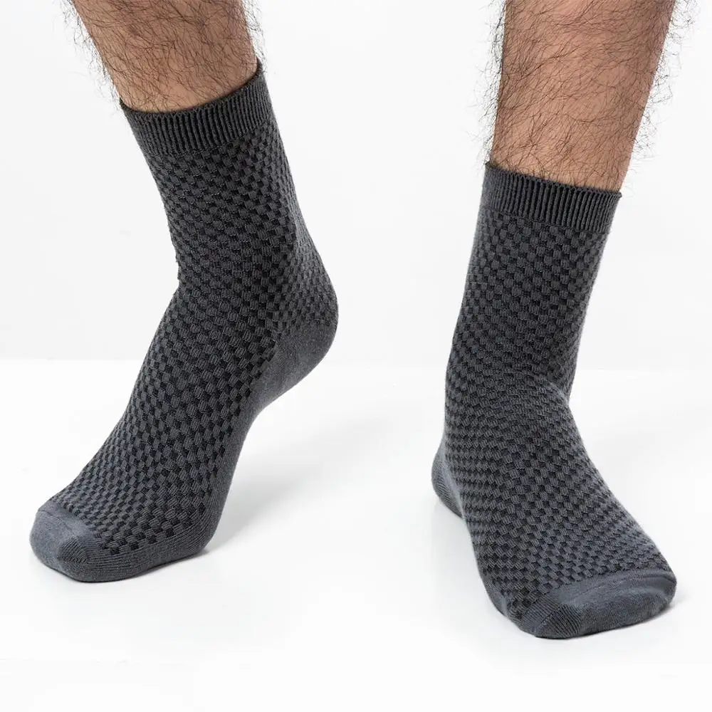 5 пар, носки из бамбукового волокна для мужчин, деловые повседневные однотонные носки, антибактериальные дезодоранты, дышащие мужские носки, Прямая поставка