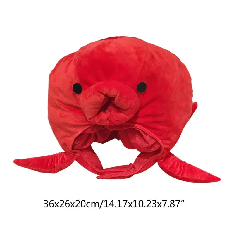 orange skully hat Cute Octopus Sea Animal Hat Plush Stuffed Toy Headwear Cap Cosplay Party Props 649C skully hat with brim