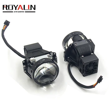 

ROYALIN Newest Super Brighterness LP4005 Laser Projector Lens W/ Bi-LED Headlight Lenses Hi/Lo Beam 16000LM White 6000K