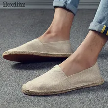 Модная дышащая женская обувь ручной работы на плоской подошве; парусиновая обувь; лоферы; повседневная обувь без застежки; женские эспадрильи; обувь на плоской подошве из конопли; большие размеры