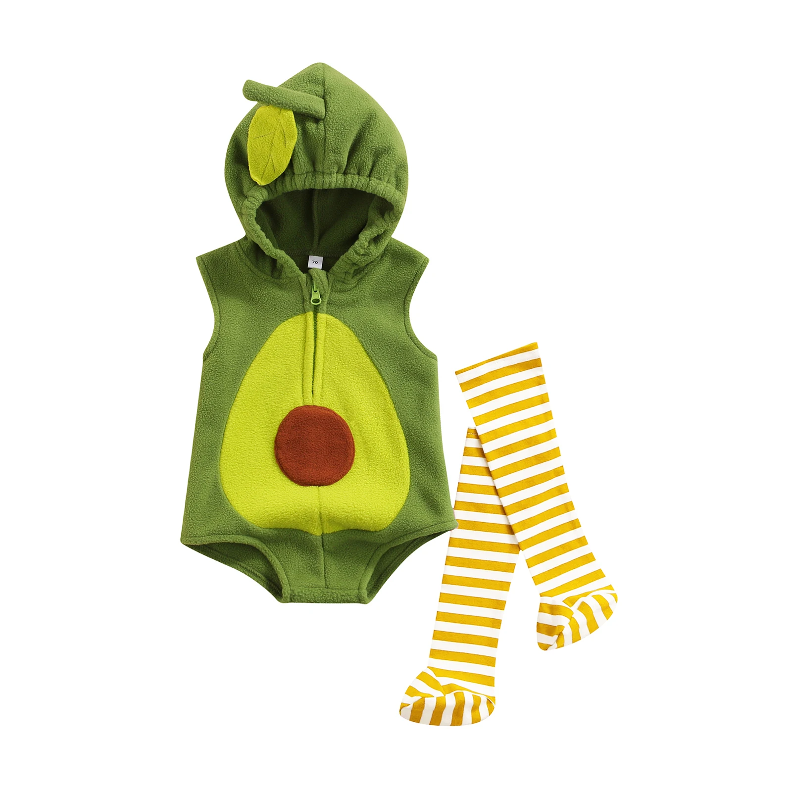 Ma&Baby 0-24M Newborn Infant Baby Girls Boys Romper Cute Avocado Jumpsuit Sleeveless Soft Baby Clothing Birthday Party Costume 1