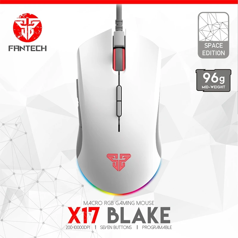 FANTECH X17 игровой Мышь PIXART 3325 10000 Точек на дюйм 7 Кнопка макро RGB проводной геймер