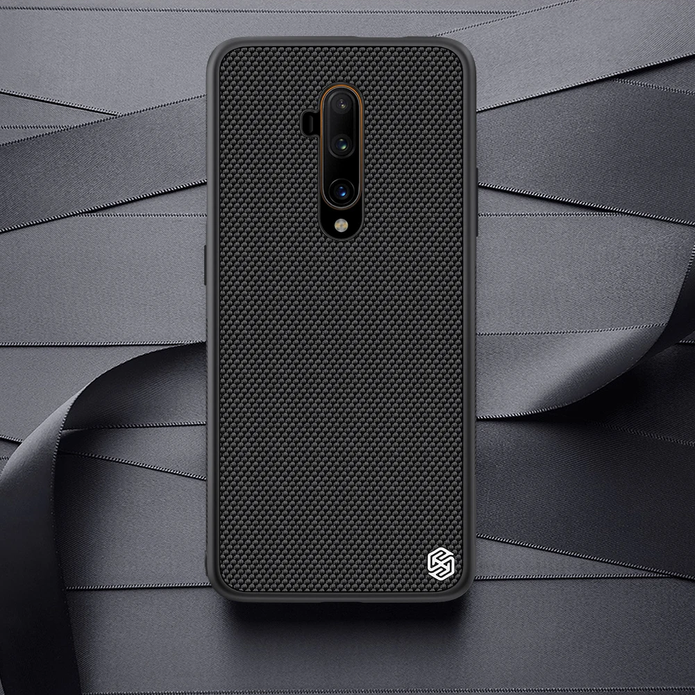 Чехол для OnePlus 7T Pro NILLKIN с рельефным рисунком, нейлоновое волокно, Жесткий PC Панель+ ТПУ на заднюю панель телефона One Plus 7T Pro/1+ 7T Pro Чехол