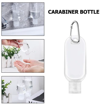 

6pcs/1pcs 50ml Wall Hanging Hand Soap Dispenser With Hook Shampoo Sanitizer Alcohol Containers Travel Refillable Bottles
