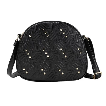 

Women's Bag Female Casual Rivet Crossbody Bags for Women 2020 Bolsas Fashion Solid Color Small Leather Shoulder Messenger Bag