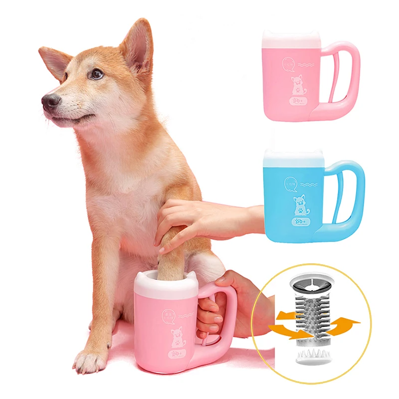Portable Dog Paw Cleaner Cup Soft Silicone Dogs Foot Clean Brush Quickly Washer Feet Tool For Large Dogs Cleaning Pet Supplies