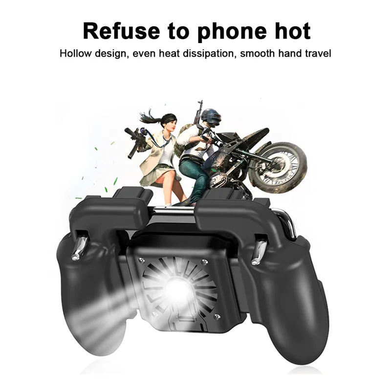  FULL-Mobile Phone Cooler Pubg Controller Gamepad Controller Shooter Controller Mute Fan Gamepad Joy