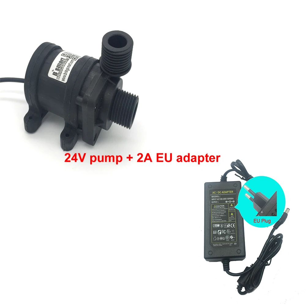 pump n 2A EU adapter SR800BX Circultion водонагреватель 24V DC безщеточный Водяной насос 12V Погружной насос фонтана 670-1150L/ч садок для рыбы - Напряжение: pump n 2A EU adapter