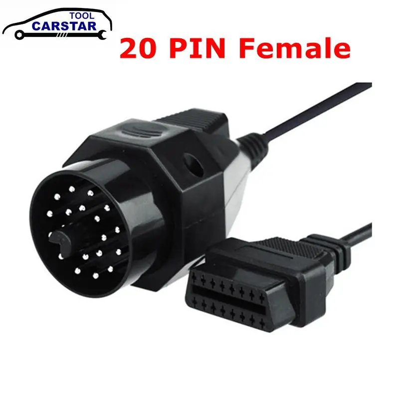 Высококачественный разъем e36 e39 X5 Z3 для BMW 20pin OBD II адаптер 20 pin к OBD2 16 PIN Бесплатная