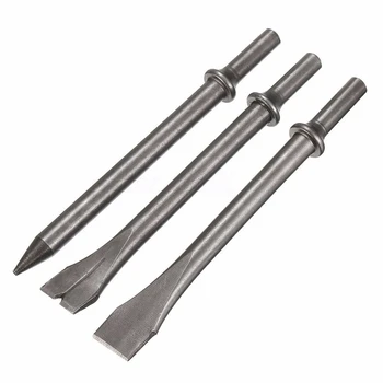

3 Pcs 7 inch Length Air Hammer Punch Chipping Chisel Long Bit Set Round Bar Tool