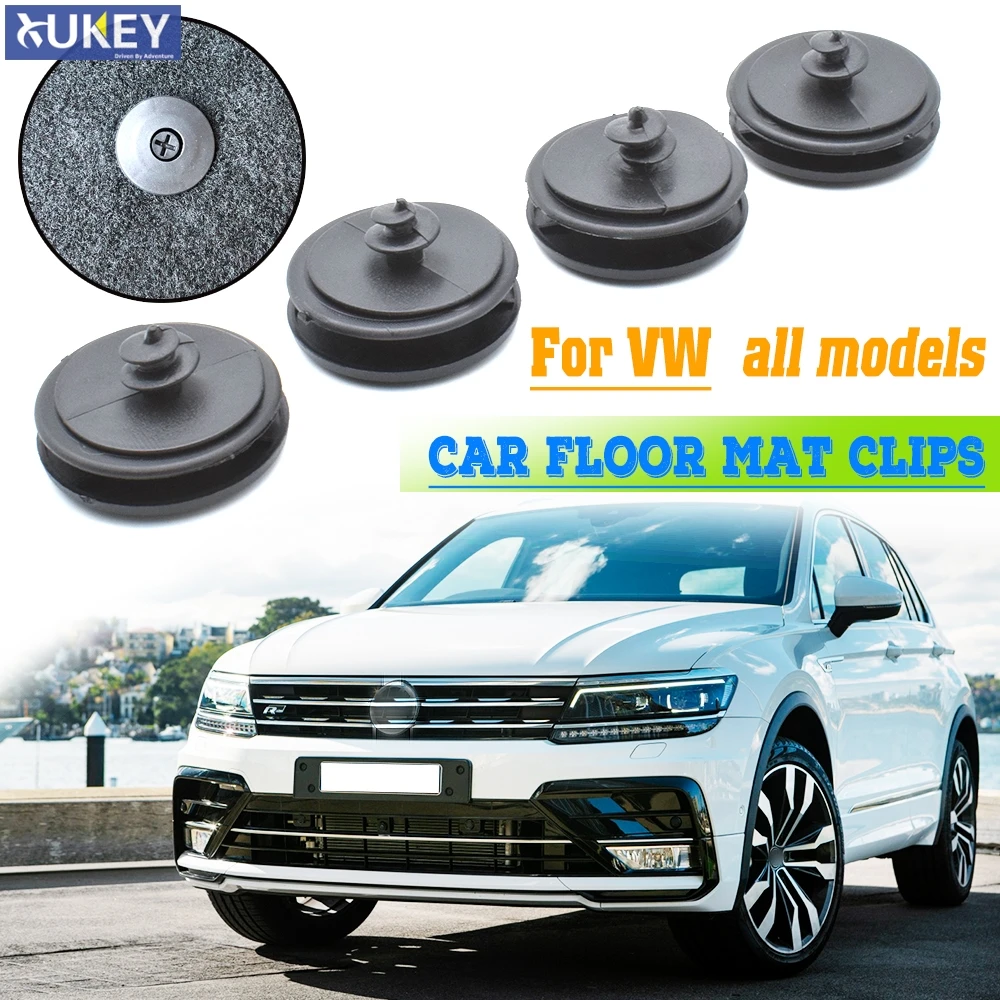 

4x Auto Fastener Car Floor Mat Clips For VW Golf GTI Passat Tiguan CC Jetta Fixing Buckles Retainer Holders Grips Carpet Clamps