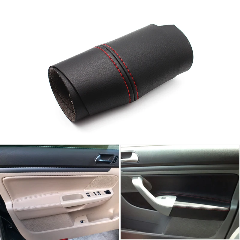 

Only LHD Car Interior Microfiber Leather Door Handle Armrest Panel Cover For VW Jetta 2005 2006 2007 2008 2009 2010 / Golf 5