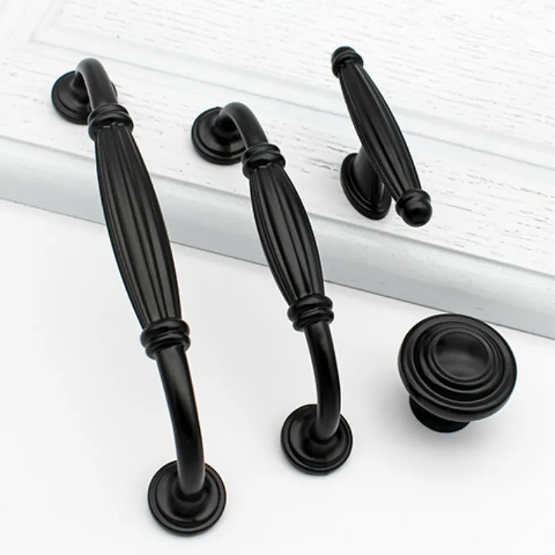Modern Cabinet Handles Solid Aluminum Alloy Door Knobs Kitchen Cupboard Pulls Drawer Knobs 96-192MM Furniture furniture handles kitchen door handles