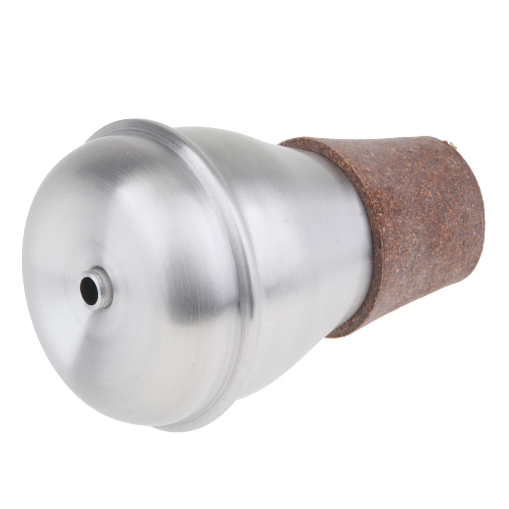 MagiDeal Aluminum Trumpet Mute Straight Trumpet Silencer Silver Color