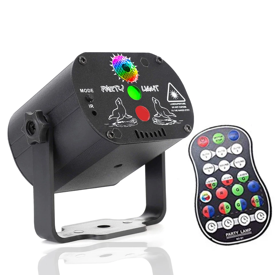 Лазерные огни диджейская сценивечерние со звуковой активацией RGB светодиодный