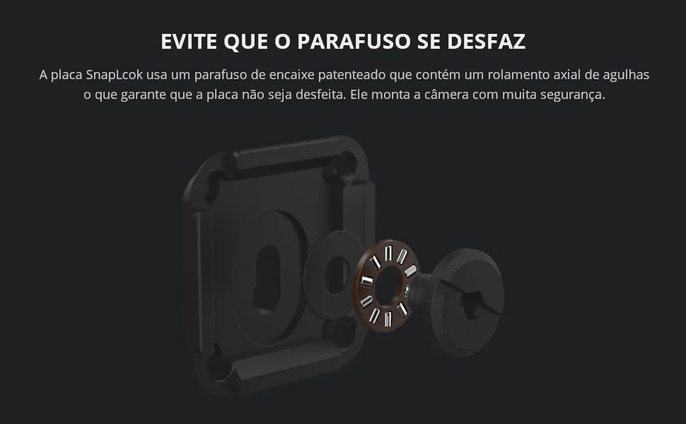 câmera cardan arca swiss placa de liberação