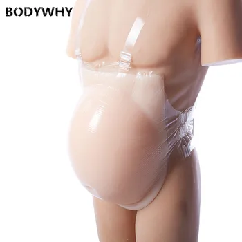 

1850g Silicone-Belly Drag Queen Artificial Silicon Crossdresser Fake Pregnant 5~7 Months Halloween Gestante Transvestite