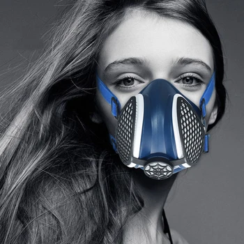 

Dust Mask PM2.5 Industrial Protection Mask Unisex Blue High Quality Anti Infection Anti Dust Anti Pollution With 4 Layer Filter