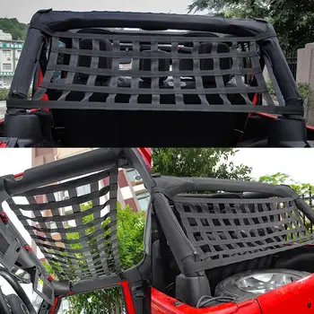 

New Multifunction Car Roof Net Pocket Heat Insulation Oxford Rest Roo Hammock Cloth Net Strength High Mesh Soft Luggage Bed H8J3