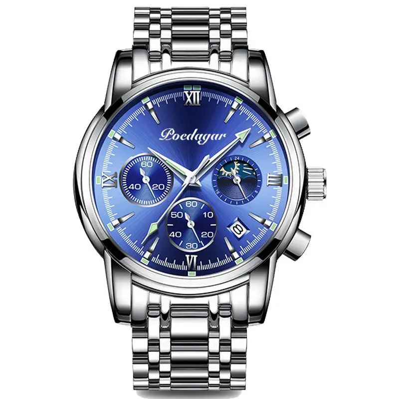 2020 new Tourbillon Swiss luminous waterproof multi-functional men's automatic mechanical watch men's calendar hollowed out