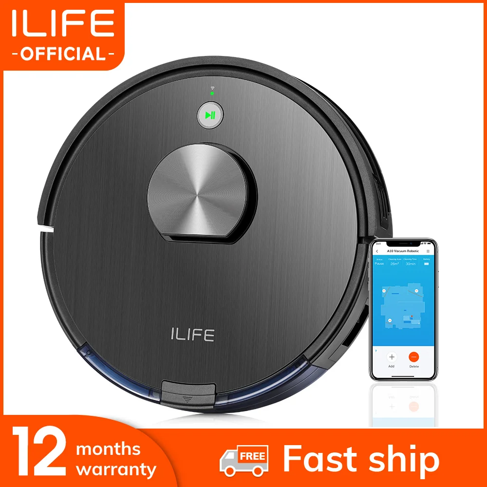 Робот пылесос ILIFE A10s LDS Лазерная навигация смарт планирование Wi Fi приложение