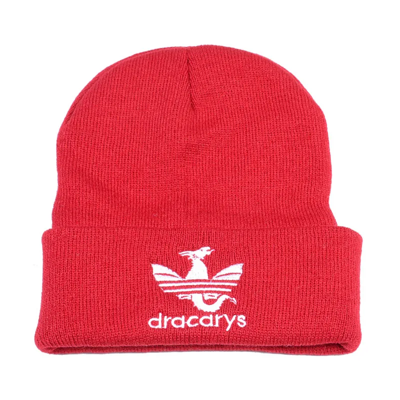 Dracarys «Игры престолов» женская вязаная шапка женская зимняя теплая шапочка Дракон шапка с вышивкой мужские уличные лыжные шапочки шапки