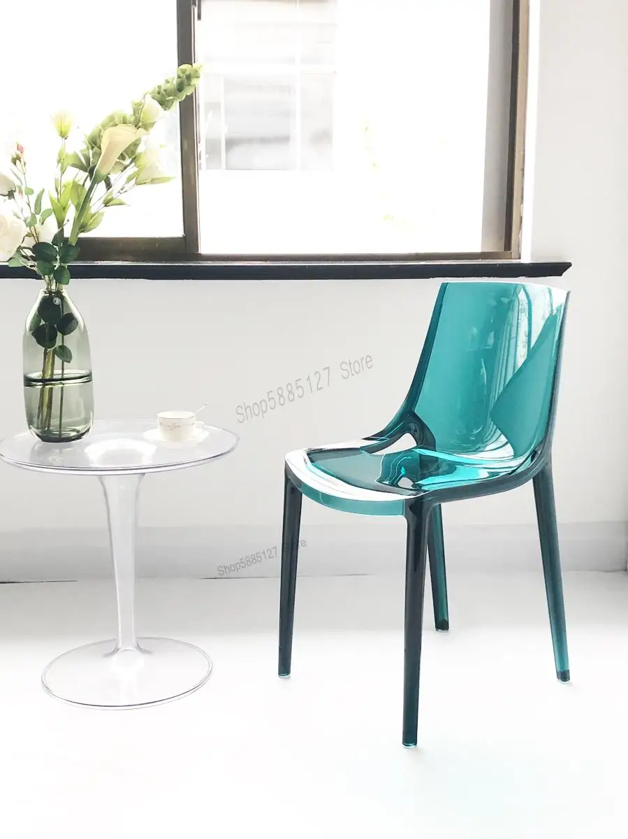 Nordic Creative Transparent Chair Simple Plastic Leisure Back Fashion Coffee Designer Restaurant Balcony |
