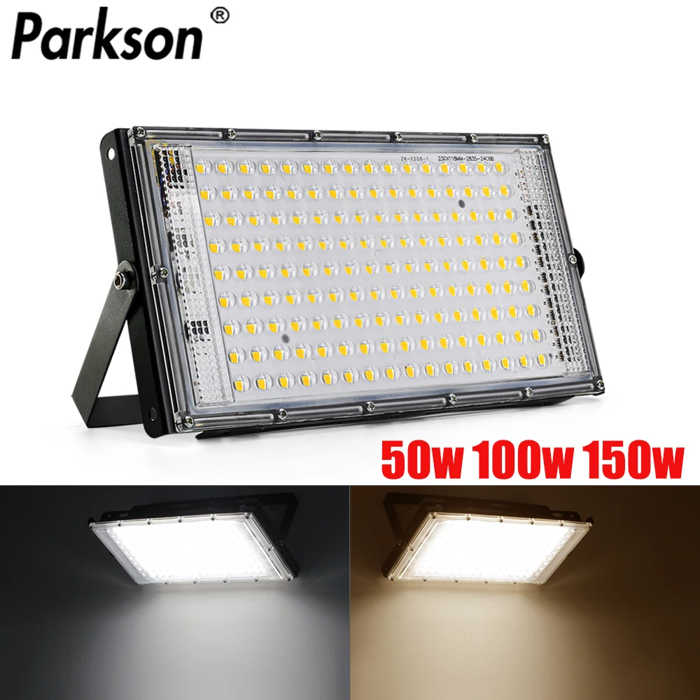 300W Thin LED Floodlight Outdoor Security Waterproof Cool White Lamp AC 220-240V 