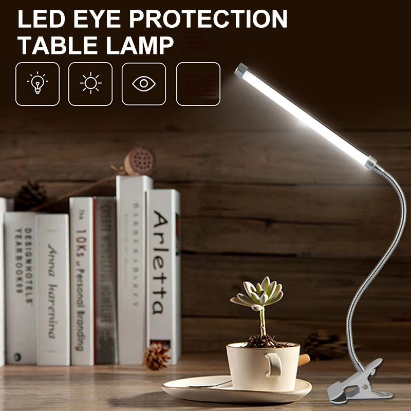 Светодиодный светильник для чтения с USB пристегивающийся рядом кроватью