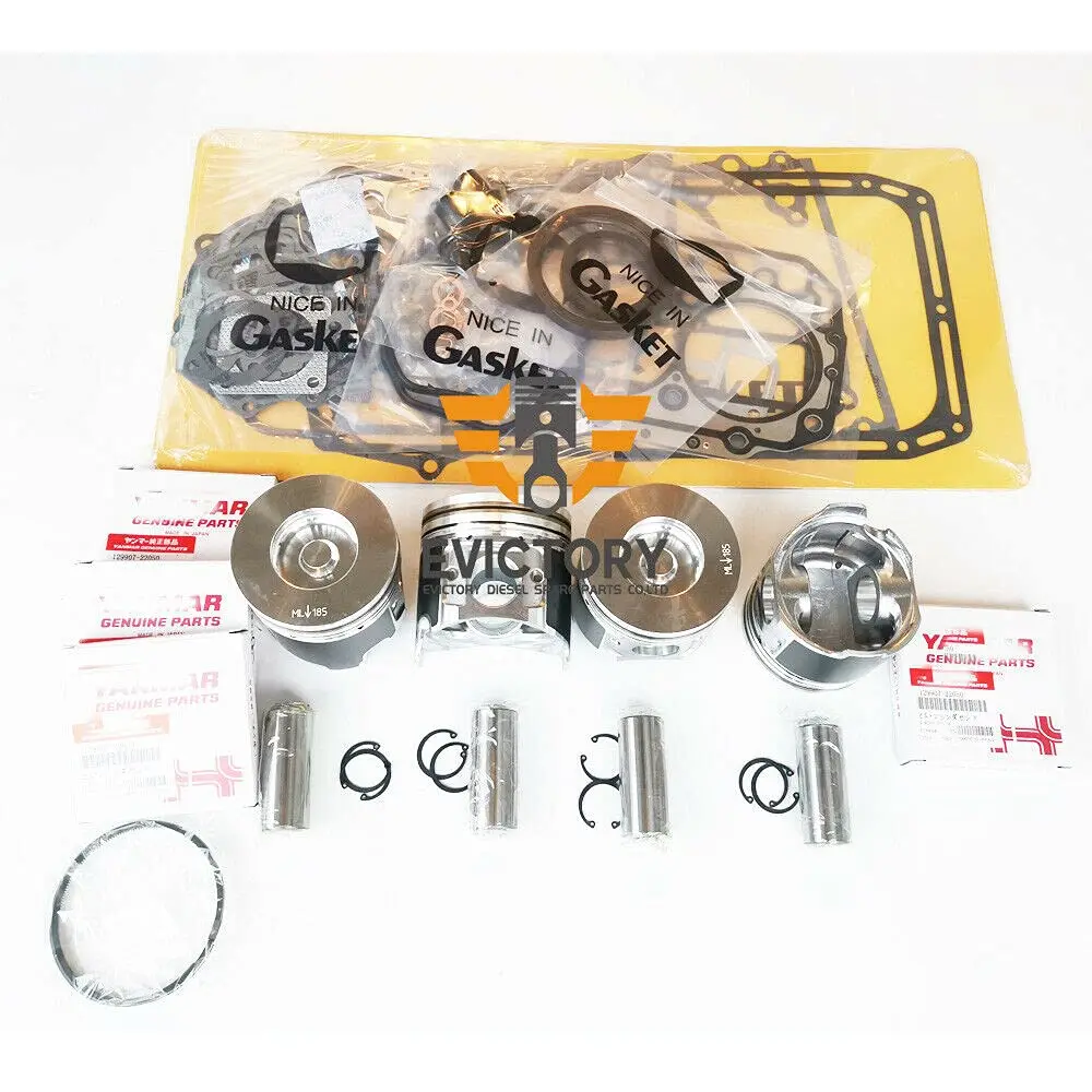 

For Yanmar excavator overhaul S4D98E 4TNV98 PISTON WITH RING gasket kit