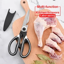 Stainless Steel Chicken Bone Scissors Kitchen knife Chicken Poultry Fish Kitchen Tool Shears For Meat Barbecue Nutcracker