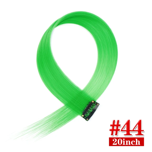 Clip in Hair Extensions Highlights Straight Long Hairpiece Hair Accessories for Girls Women Kids Doll Hair Pieces Wigs Pieces 44