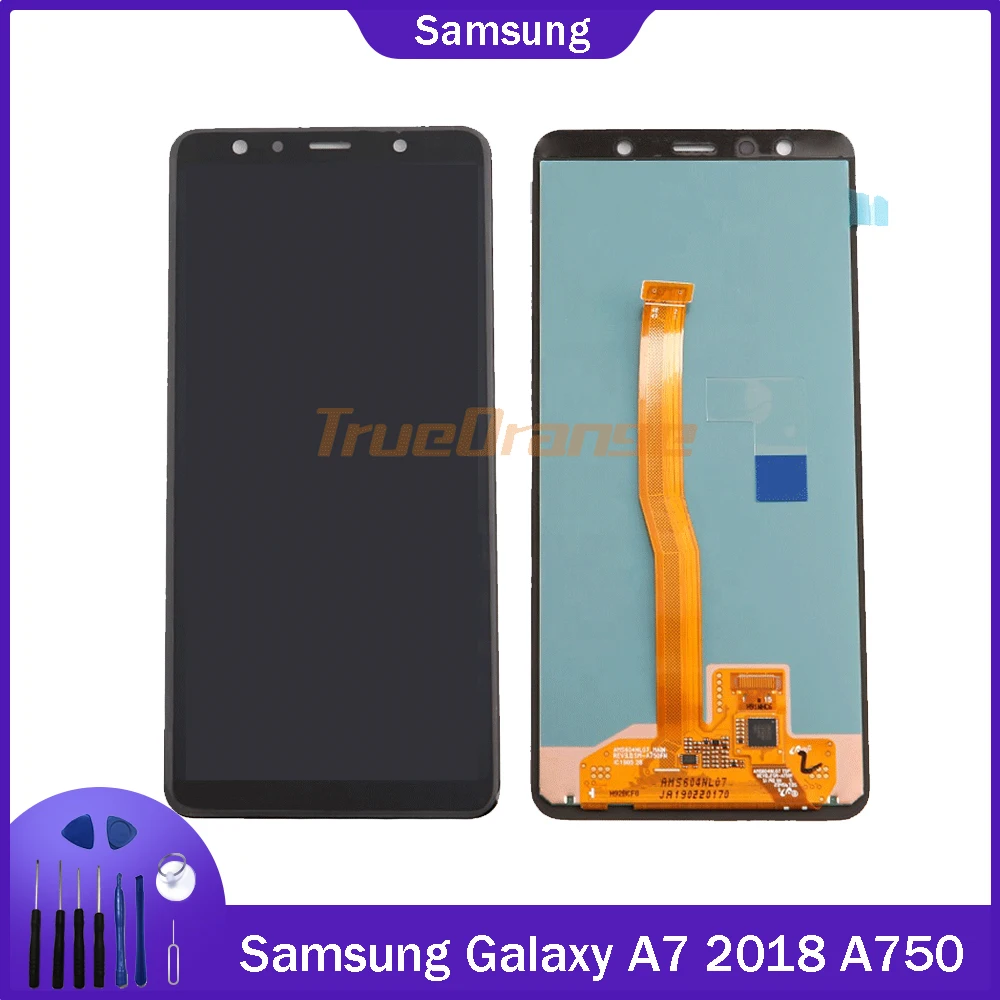 AMOLED ЖК дисплей для Samsung Galaxy A7 2018 LCD SM A750F A750 сенсорный экран дигитайзер Запасные