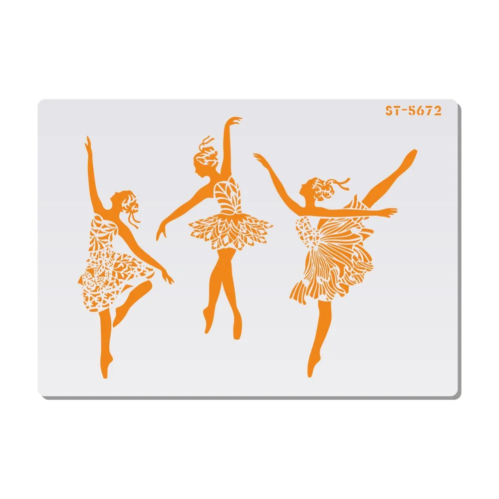 

Ballerina Girl Cookie Stencil Set Dancing Girl Cake Stencil, Plastic Cake Stencil for Decoration, Stencil Cookies
