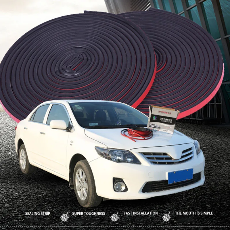

Car Door Seal Strips Sticker B Shape Weatherstrip Rubber Seals Sound Insulation Sealing Automobiles Interior Accessories