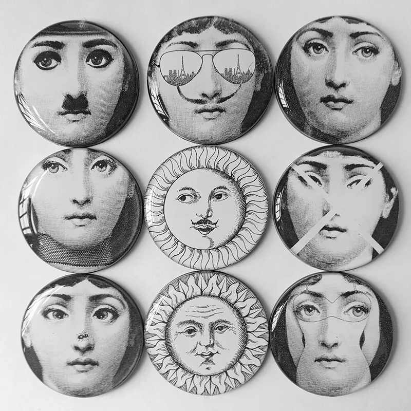 Home Decor Fornasetti Juguetes 9PCS/Set Souvenir Fridge Magnet Aimant Imanes Decorative Magnets