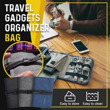 

Mini Felt Travel Multifunction Organizer Bag For Travel USB Data Cable Mouse Pouch For Key Coin Package Chargers Storage Bags