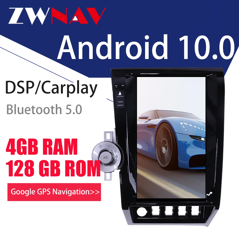 

4G128G 13.6 inch PX6 Android 10 Tesla style HD screen Car GPS Navigation For Toyota Tundra Sequoia 2007-2013 Carplay Fast boot